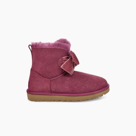 UGG Gita Twinkle Bow Mini Light Purple Boots for Women (NGQK80249)